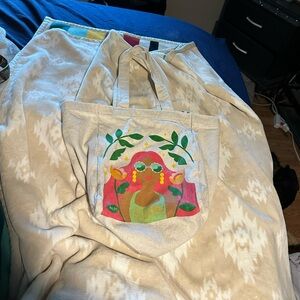 Ulta Beauty Cream Tote with Colorful Design